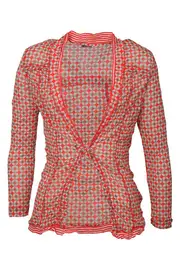 Flower Tie Front Cardi--SAN-1231130854