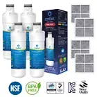 4 x Water filter and 4 x Fresh air filter Combo for LG Fridge GF-D706BSL