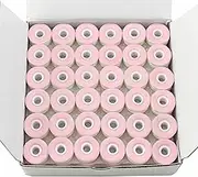 CleverDelights White Size L Prewound Bobbins - 144 Pack - 3/8" x 13/16" - Cardboard Sided