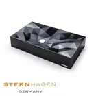 Sani Quartz Bathroom Basin Vanity Sink - Counter Top - Kristall - 715mm Black
