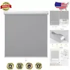 Cordless Blackout Roller Shades 31" W x 72" H - Thermal Insulated Grey Blinds
