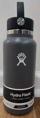 Hydro Flask 32oz Water Bottle Wide Mouth Twist Cap Double Wall Vacuum Insulation