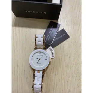 全新美國Anne Klein 女錶 玫瑰金 陶瓷錶面錶帶