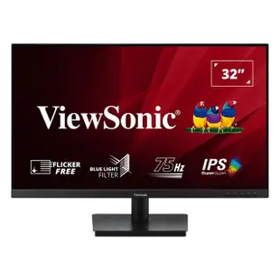 【ViewSonic 優派】VA3209-MH 32型 IPS FHD 75Hz 平面窄邊框螢幕(內建喇叭/4ms)