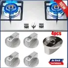 4x Alloy Home Kitchen Gas Stove Knobs Cooker Oven Cooktop Metal Switch Control