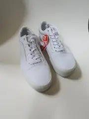 Womens Vans Old Skool Stac True White Canvas Platform Sneakers Size 8.5