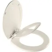 BEMIS Training Toilet Seat w/ Child Seat Closed-Front Round Plastic Biscuit