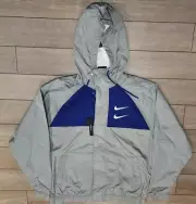 New Nike swooshes hoodie windbreaker jacket mens size med Cj4888-073 MSRP 140.00