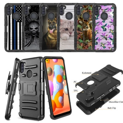 Shockproof Dual Layer Case + Holster Cover for Samsung Galaxy A11