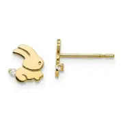 *BRAND NEW* 14k Yellow Gold Madi K Polished 3-Star Post Earrings GK825