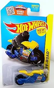 Hot Wheels HW Off-raod 83/250 Street Stealth Blue & Yellow Motorcycle HW Moto 2015