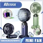 Hand held Fan 5 mode Mini Folding Cooling Desk Cooler Portable USB Rechargeable