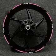 Motorcycle Reflective Wheel Sticker Racing Rim Stripe Tape Decal Waterproof Accessories for MT-09 MT09 MT 09 (Color : Powder20)