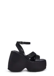 [Lemon Drop by Privileged] Valentin Platform Wedges - Black