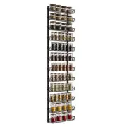 SWOMMOLY Adjustable Wall Mount Spice Rack Organizer, 12-Tier Dual-use (Multi-...