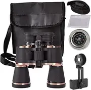 Binoculars Bird Watching - 20x50 Binoculars with Handbag for Adults - Bak-4 Prism Manual Adjustment Waterproof Telescope with Compass Phone Clip for Cruise Astronomy Sports Hiking Camping