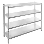 4-Tier Adjustable Stainless Steel Shelf with 1320 lbs Load Capacity