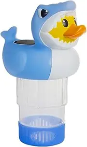 Pool Chlorine Floater - Smart Floating Pool Chlorine Dispenser - Night Light Chlorinator Large Capacity Solar Powered Design for Outdoor Swimming Spa Cleaner Filter