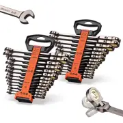 26-Piece Flex head Ratcheting Wrench Set (Metric & SAE), 72 Teeth Combination...