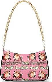 [RPLIFE] Princess Frog Border Mini Purses for Women, Casual Handbags for Women, Princess Frog Border, One Size