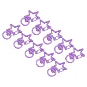 Swivel Clasps Snap Hook, Star Shape Lobster Claw Clasp for DIY Purple 16Pcs