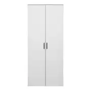 European Cabinetry White Slim Oval Black Stockholm Storage Cupboard