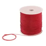 1mm Nylon Satin Cord 305 Yards Bracelet String Beading Thread, Red