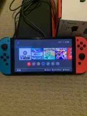 Nintendo Switch OLED Model HEG-001 Handheld Console - 64GB - Black/Neon Red/Neon