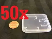 50x Plastic transparent Clear Case Micro SD TF Card Box Protector 50pcs b11