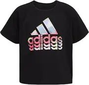[adidas] Girls' Short Sleeve Raglan Loose Box Tee