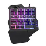 Mechanical Gaming Keypad RGB Backlit One-Handed 35-Key Portable for Video Gaming