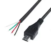 50pcs 1M/3.3ft Micro USB Male Plug Cable 4 wires Power Pigtail Cable Cord DIY