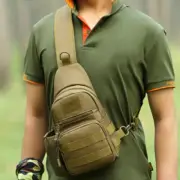 Men Backpack Molle Tactical Chest Bag Assault Pack Messenger Sling Shoulder Bag