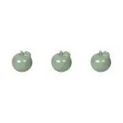 3x Maine & Crawford Wendell Apple Ornament Ceramic Cozy Home Decor Sage 10cm