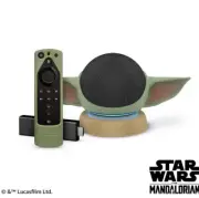 Star Wars Echo Dot 4th Gen W/ Mandalorian Grogu Dock & Fire TV Stick 4k Bundle