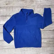 Wonder Nation Boys 1/4 Zip Blue Fleece Pullover Size S (6-7). NWT! W/ Pockets