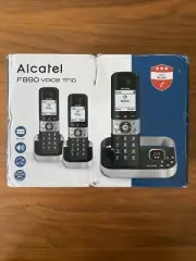Alcatel - Trio Handset Phone, Answer Machine & Call Block, Cordless, Black