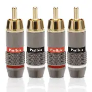 Hi-end RCA Plug Male Connector Gold Plated Soldering Plug Speaker Wire Connector