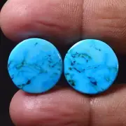 21.80 Cts Natural Amazonite Matched Pair Cabochon Gemstone For Jewelry Supply