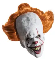 It 2017 Pennywise The Clown Overhead Mask with Wig 061RU03