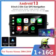 9'' Android 13 1+16GB Car Stereo Radio GPS Navi Unit For Toyota Sienna 2004-2010