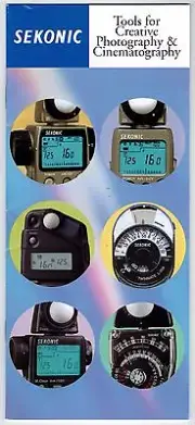 SEKONIC LIGHT METERS FULL LINE CATALOG (ORIGINAL PRINT JAPAN/not copies)