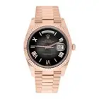 Rolex Day Date 228235 Slate Ombré dial Dial Fluted Bezel 18k Rose Gold Watch
