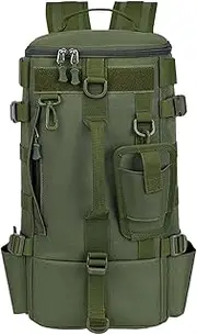Fishing Backpack – Tackle Storage Bag, Waterproof Fishing Rucksack | Backpack with Rod Holder, Bait Organizer for Hiking, Motorcycle Travel, Kayak Trips, Beach Picnics, Camping Adventures