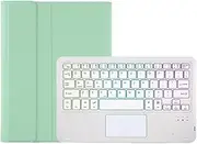 Keyboard Case for Redmi Pad SE 11" 2023, 7 Colors Backlit, Detachable Wireless Keyboard with Smart Touchpad,Green