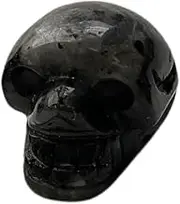 Crystal Skull Head, 2cm, Larvikite