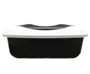 Salesbay Large Quality Pet Cat Kitty Litter Pan Tray Box With Rim 50X40X16cm