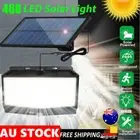 468 LED Solar Powered PIR Motion Sensor Wall Light Garden Security Shed Outdoor