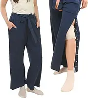[Inspired Comforts] Women Tearaway Post Surgery Recovery Pajamas with Side Snaps & Pockets