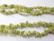 36 INCH STRAND ~ LEMON OLIVE JADE ~ STONE CHIPS ~ BEADS
